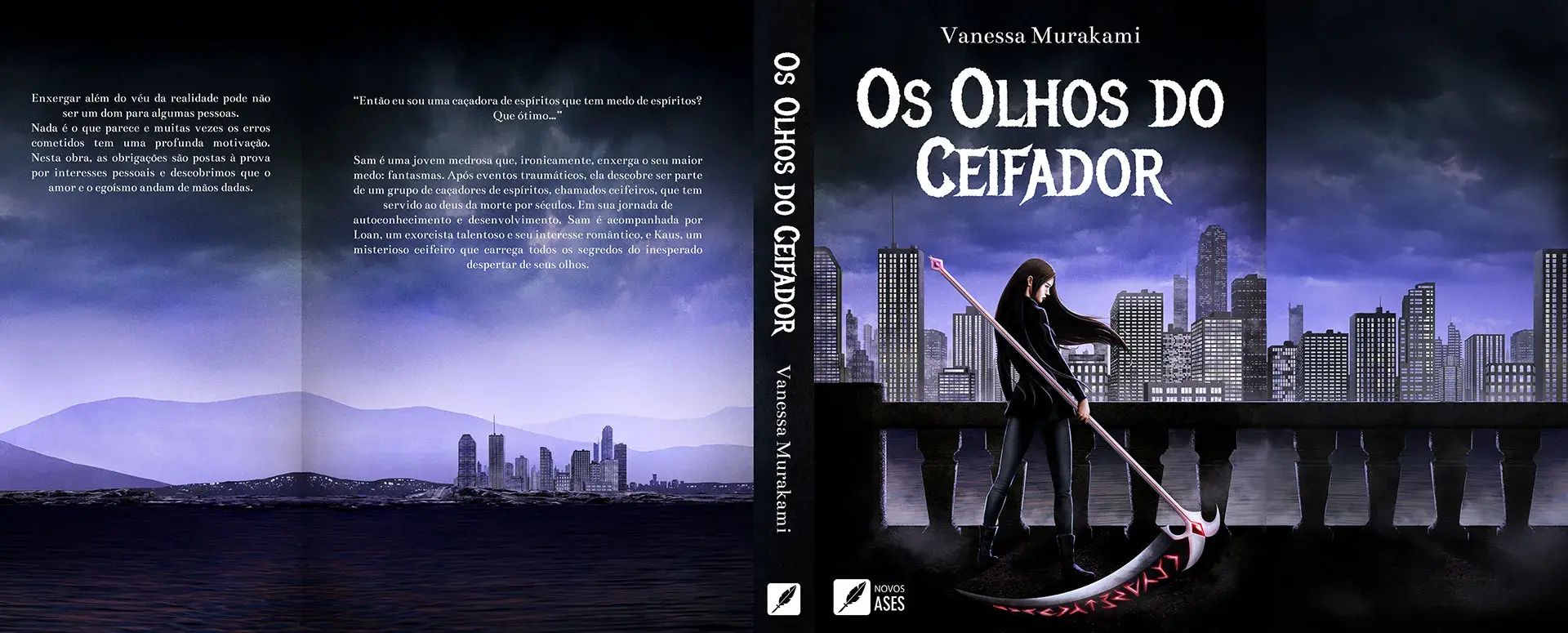 Vanessa Murakami - Capa - Os Olhos do Ceifador - Book Cover Illustrated by André Martins